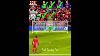 Liverpool vs Barcelona penalty shoot out match dls24 barcelona liverpool messi football shorts [upl. by Nosyla375]