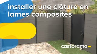 Installer une clôture en lames composites Castorama [upl. by Crowns]