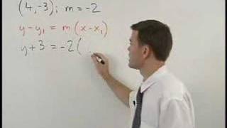 Point Slope Form  MathHelpcom  Algebra Help [upl. by Denby]