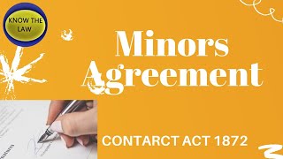 Minors Agreement II Indian Contract Act 1872  HARYANA PCSJ  RJS HJS [upl. by Lokin348]