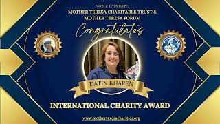 National Charity Award  MsDatin Kharen  Mother Teresa Charitable Trust  Mother Teresa Awards [upl. by Mafalda]