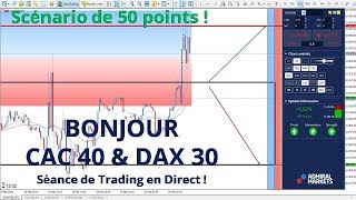 DAX30 CFD  Séance de Trading en Direct  Bonjour CAC40 amp DAX30 le 2002 [upl. by Lemart]