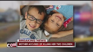 Police Montgomery County mother admits to killing 2 children stabbing herself [upl. by Anauq916]