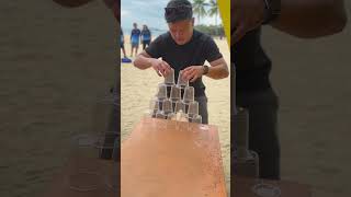 Cup Stack Relay Team Building Game [upl. by Kecaj]