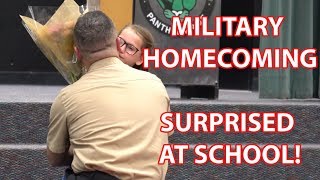 Surprise Military Homecoming at School   Parkview Elementary [upl. by Ile]