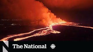 Iceland volcano erupts for 4th time since December [upl. by Subocaj292]