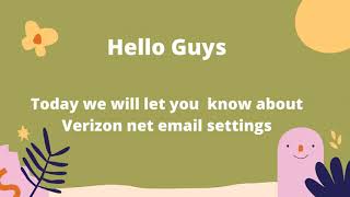 What the various verizonnet email settings [upl. by Leroi]