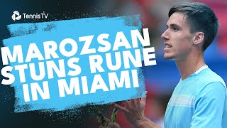 Fabian Marozsan STUNS Holger Rune 😱  Miami 2024 Highlights [upl. by Dari919]