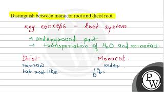 Distinguish between monocot root and dicot root [upl. by Callahan]