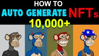 How To AutoGenerate 10000 NFTs at Once [upl. by Rexfourd426]