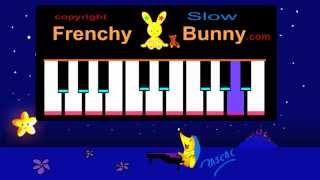 Twinkle twinkle little star Piano lesson 3  Easy  Frenchy Bunny [upl. by Valle81]