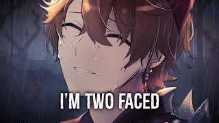 Nightcore  Two Faced Lyrics [upl. by Mayce]