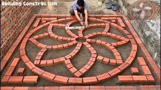 Brick Floor Design  Unique Tile Floor Design Ideas In The Garden As A Play Area [upl. by Nitsirk]