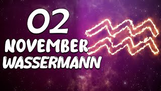 EIN PROBLEM STEHT BEVOR ❌ WASSERMANN ♒ HEUTE 2 November 2024 [upl. by Novick]