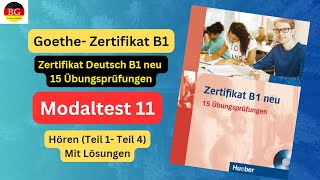 Zertifikat B1 neu 15 Übungsprüfungen  Modaltest 11 Hören mit Lösungen  B1 hoeren Prufung [upl. by Eeb]