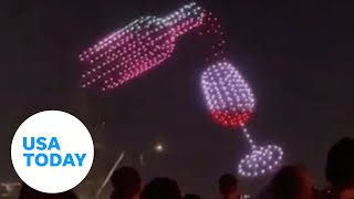 Ballet of drones showcases famous product  USA TODAY [upl. by Yztim3]