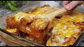 CHICKEN ENCHILADAS  Cheesy Enchiladas Made Easy  ENCHILADA SAUCE RECIPE [upl. by Llevel]