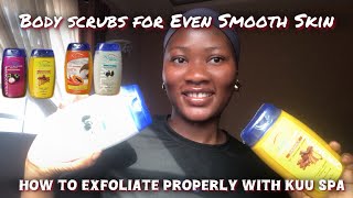 How To Exfoliate Properly  Kuu Spa Salt Scrub For Glowing Skin [upl. by Lugo374]