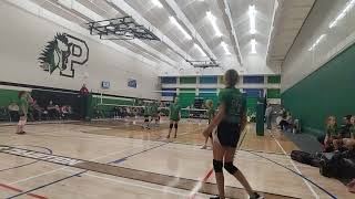 Ponoka Broncs vs Ponoka christian Eagles Jr B volleyball 1st set [upl. by Seward39]