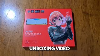 ADATA XPG Spectrix D50 DDR4 RGB RAM Unboxing [upl. by Nasus]