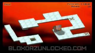 Bloxorz Level 14  14 moves minimum [upl. by Chobot]