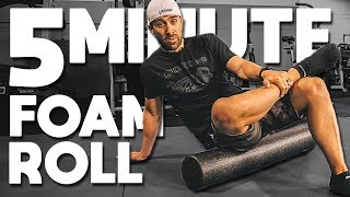 The BEST 5 Minute FOAM ROLLER Routine Youll Ever Do [upl. by Soilissav]