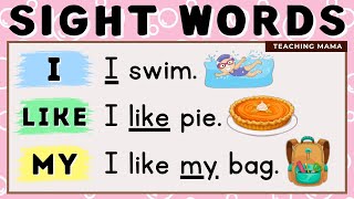 LETS READ  SIGHT WORDS SENTENCES  I LIKE MY  PRACTICE READING ENGLISH  TEACHING MAMA [upl. by Nagar]