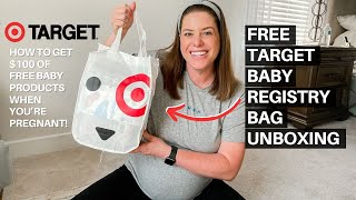 2024 TARGET BABY BAG UNBOXING  Target Free Baby Registry Bag  Get Free Baby Stuff Welcome Kit [upl. by Ahsim662]