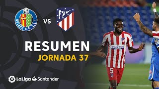 Resumen de Getafe CF vs Atlético de Madrid 02 [upl. by Enalda]