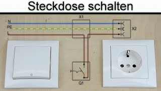 Steckdose schalten  Steckdose an Schalter anschließen  ohne Steckdosenleiste  Mehrfachsteckdose [upl. by Anitsrhc10]