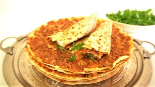 LAHMACUN TARİFİ  ÇITIR LAHMACUN TAVADA NASIL YAPILIR  EVDE LAHMACUN YAPIMI KOLAY VE LEZZETLİ [upl. by Crespi]