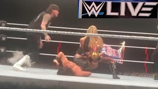 WWE Female Superstar Natalya SharpShooter To Dominik Mysterio UK Tour Rhea Ripley vs Natalya [upl. by Cioban]