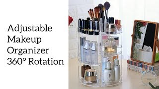 Unboxing  Installation  Adjustable Makeup Organizer 360° Rotation [upl. by Evonne650]