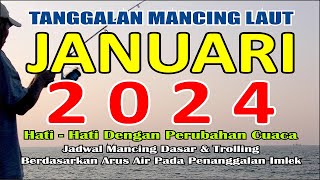 Tanggalan Mancing Januari 2024 Referensi Mancing Laut [upl. by Holmen]