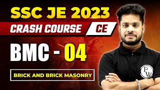 SSC JE Crash Course 2023  BMC  04  Brick And Brick Masonry  Civil Engineering [upl. by Eedolem]