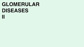 Glomerular Diseases II [upl. by Schilit658]