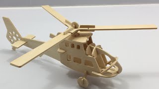 DIY Miniature FIGHTER PLANE  Woodcraft Construction Kit [upl. by Rikahs181]