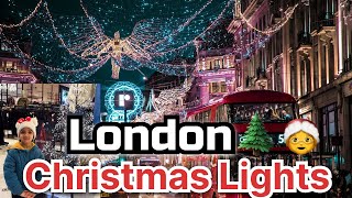 🌲🎅 2024 Christmas Lights England UK  Christmas Street Lights in London  Christmas Lights in London [upl. by Way]