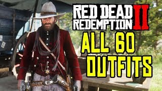 Red Dead Redemption 2  ALL 60 OUTFITS [upl. by Nylarat138]