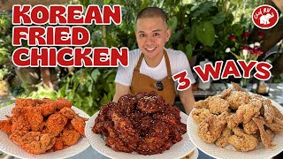 CHEF RVs KOREAN FRIED CHICKEN 3 WAYS [upl. by Oilcareh]