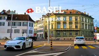 Driving in Basel SWITZERLAND 2024 🇨🇭 [upl. by Htor434]