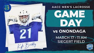 NJCAA Mens Lacrosse Onondaga at Anne Arundel March 17 2024 [upl. by Ornie]