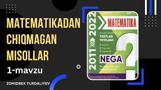 Matematikadan chiqmagan misollar 1mavzu [upl. by Aihsekat]