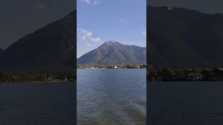 View of the Alps mountains Lake Tegernsee Germany [upl. by Pietro]