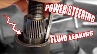 Power Steering Fluid Leaking on a General Motors Steering Gear Box [upl. by Helfand]