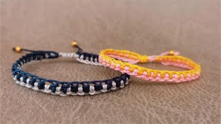 How to Make Bracelets with String  Fun and Easy DIY Crafting Tutorial [upl. by Carrelli]