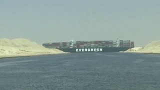 Fears Suez Canal blockage could last weeks [upl. by Devlin]