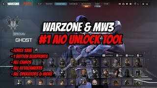 1 WARZONE amp MW3 AIO UNLOCK ALL TOOL  FORCE SAVE  ALL CAMOS  ALL ATTACHMENTS  ALL OPERATORS [upl. by Louis]