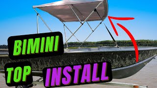 Installing a Bimini Top on a Jon Boat [upl. by Innus322]