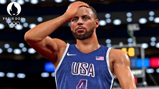 Steph Curry Night Night in Paris 😴  NBA 2K25 Olympics Mode  USA vs France Gold Medal Gameplay [upl. by Downey]